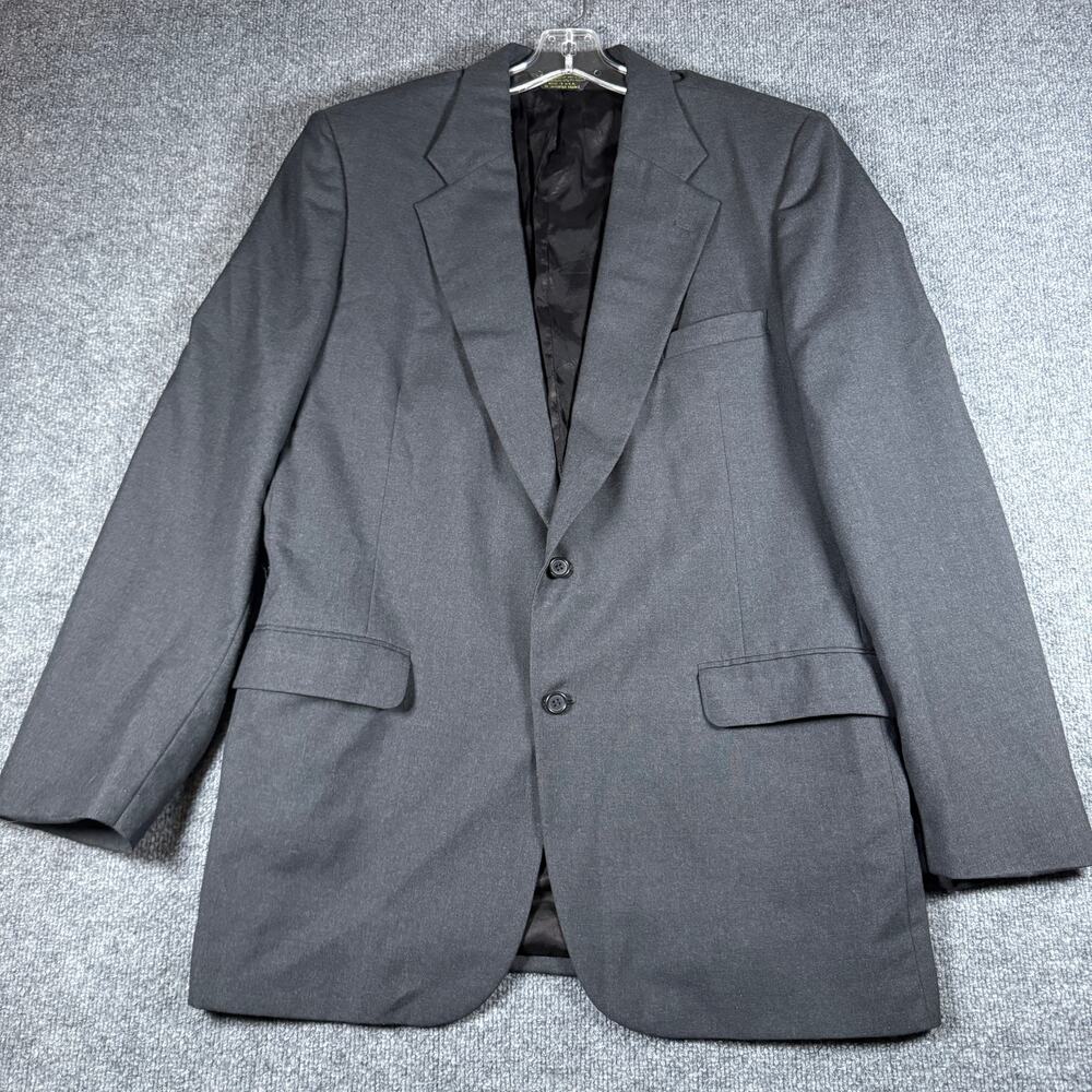 Vintage Deansgate Men's 2-Button Blazer - Gray - Medium - Made in USA